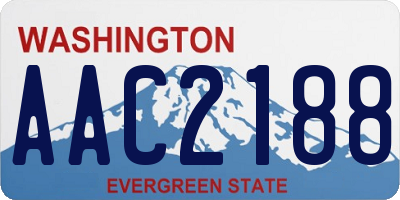 WA license plate AAC2188