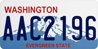 WA license plate AAC2196