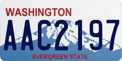 WA license plate AAC2197