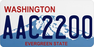 WA license plate AAC2200