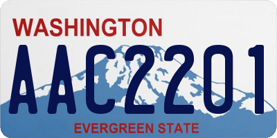 WA license plate AAC2201