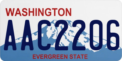 WA license plate AAC2206