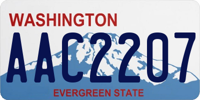 WA license plate AAC2207
