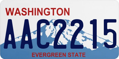 WA license plate AAC2215