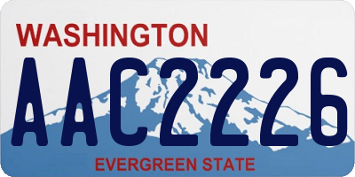 WA license plate AAC2226