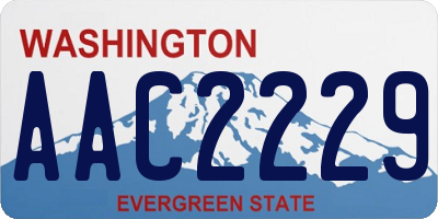 WA license plate AAC2229