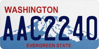 WA license plate AAC2240