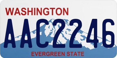 WA license plate AAC2246