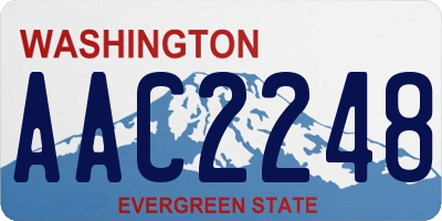 WA license plate AAC2248