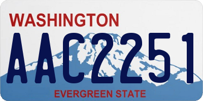 WA license plate AAC2251