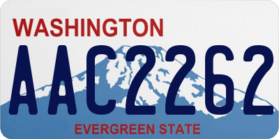 WA license plate AAC2262