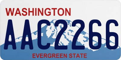 WA license plate AAC2266