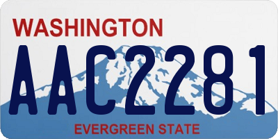 WA license plate AAC2281