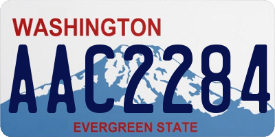 WA license plate AAC2284