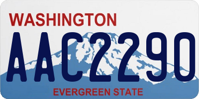 WA license plate AAC2290