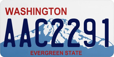 WA license plate AAC2291