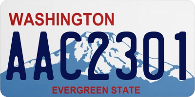 WA license plate AAC2301