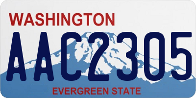 WA license plate AAC2305