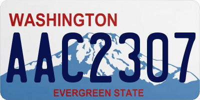 WA license plate AAC2307
