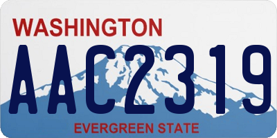 WA license plate AAC2319