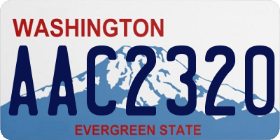 WA license plate AAC2320