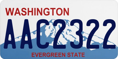 WA license plate AAC2322