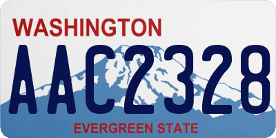 WA license plate AAC2328