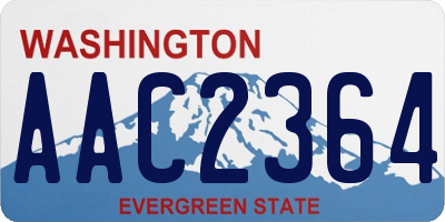 WA license plate AAC2364
