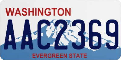 WA license plate AAC2369