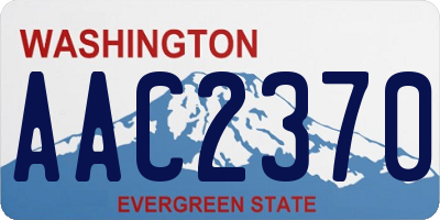 WA license plate AAC2370