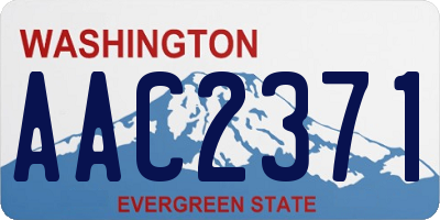 WA license plate AAC2371