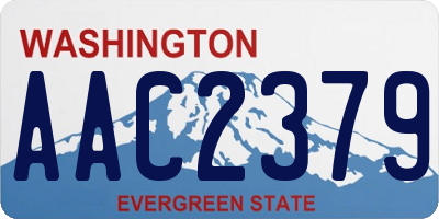 WA license plate AAC2379