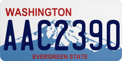 WA license plate AAC2390