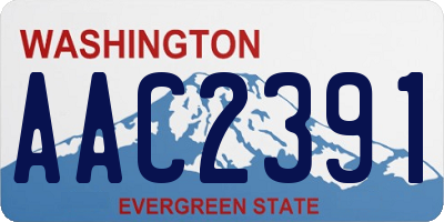 WA license plate AAC2391