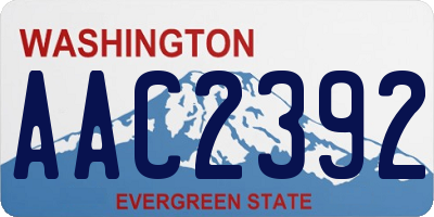 WA license plate AAC2392