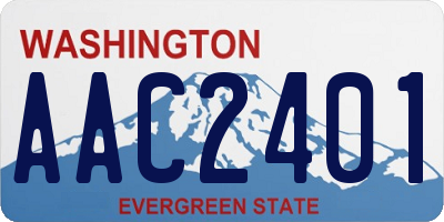 WA license plate AAC2401