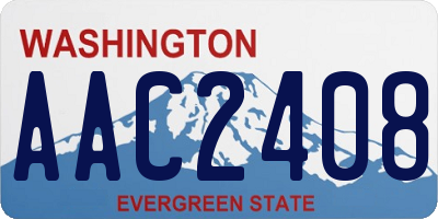 WA license plate AAC2408
