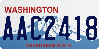 WA license plate AAC2418