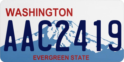 WA license plate AAC2419