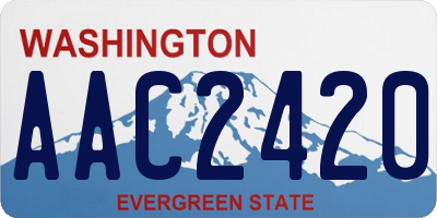 WA license plate AAC2420