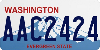 WA license plate AAC2424