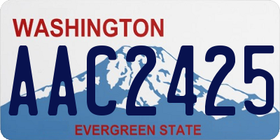 WA license plate AAC2425
