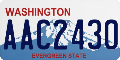 WA license plate AAC2430