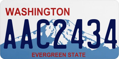 WA license plate AAC2434