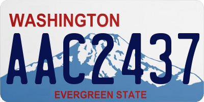 WA license plate AAC2437