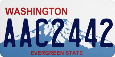 WA license plate AAC2442