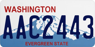 WA license plate AAC2443