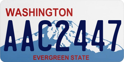 WA license plate AAC2447