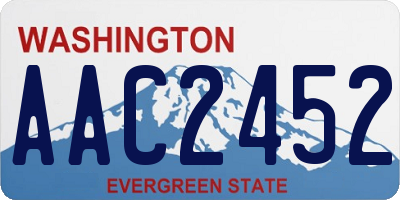 WA license plate AAC2452