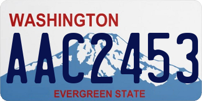WA license plate AAC2453